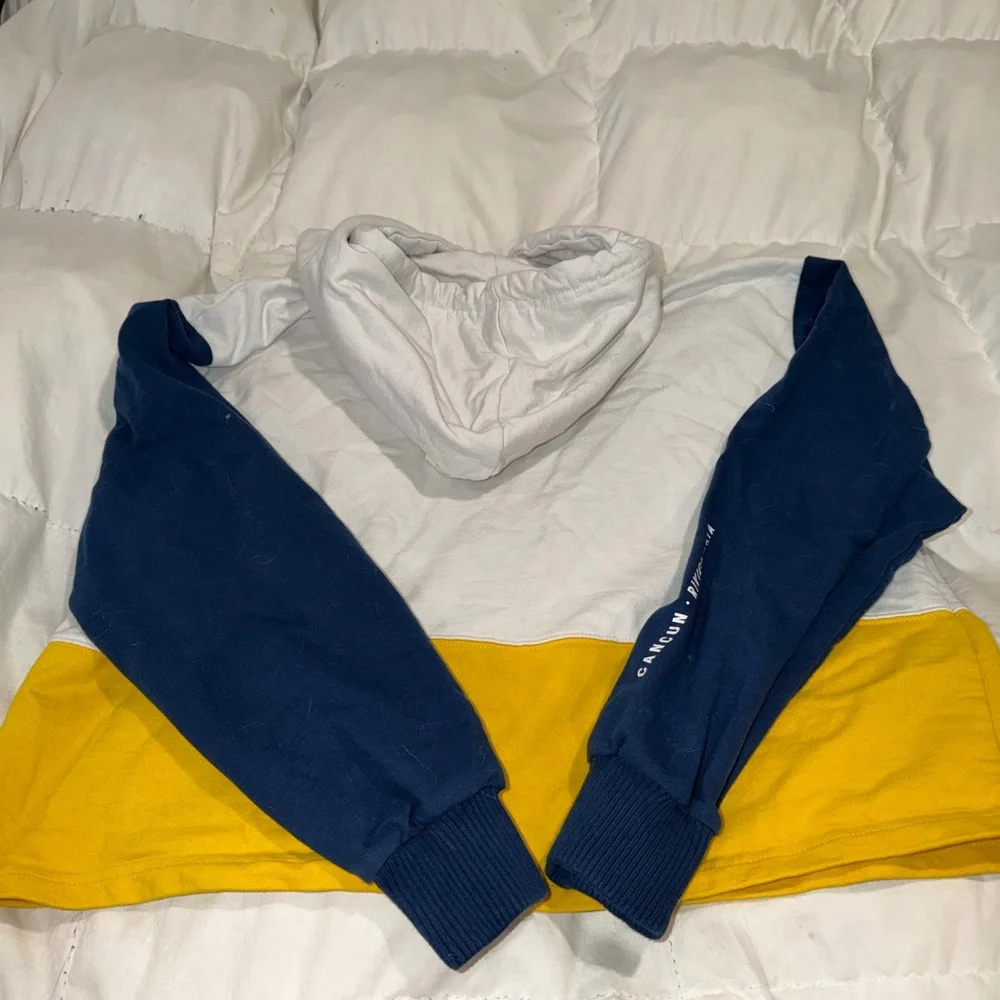 Corona Women's Yellow and Navy Colorblock Hoodie - Picture 6 of 7
